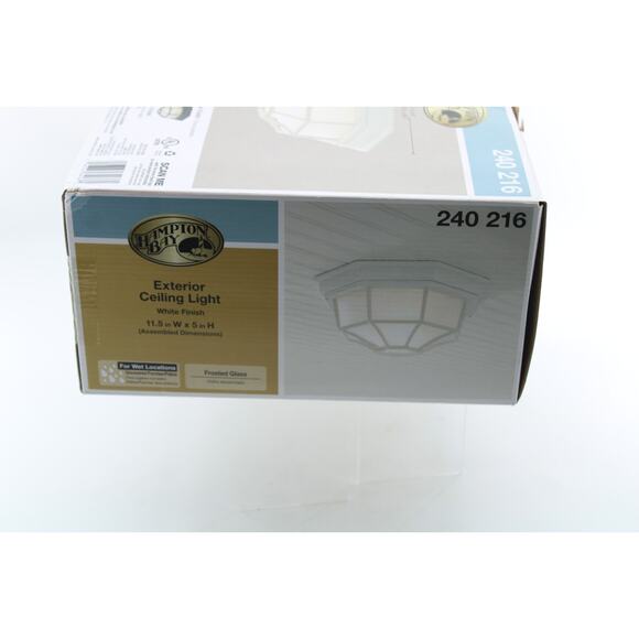 Exterior‎ Ceiling Light Hampton Bay Exterior Ceiling Light White Finish 240 216 - Picture 9 of 12